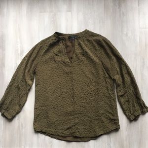 J. crew dark green top.